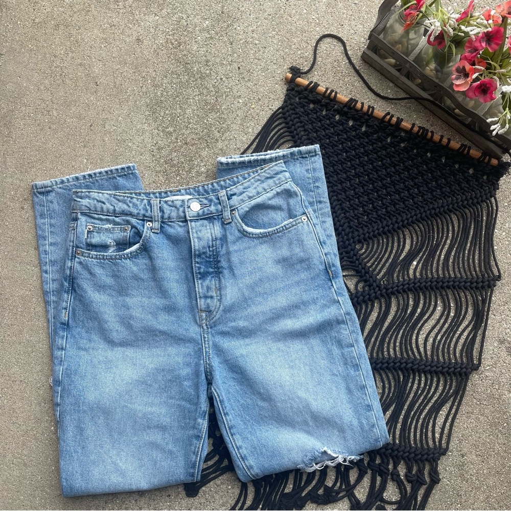 Lovers and Friends Distressed High Rise Slim Straight Jeans Size 27